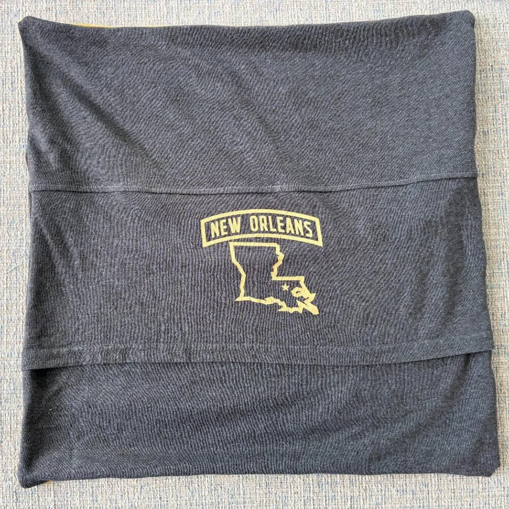 New Orleans Saints NFL Handmade reworked t-shirt 16x16 throw Pillow Cover